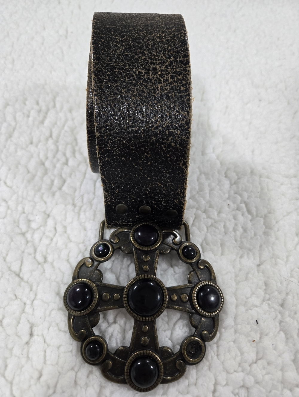 💖 Vintage Unisex Genuine Leather Belt with Ornate Buckle